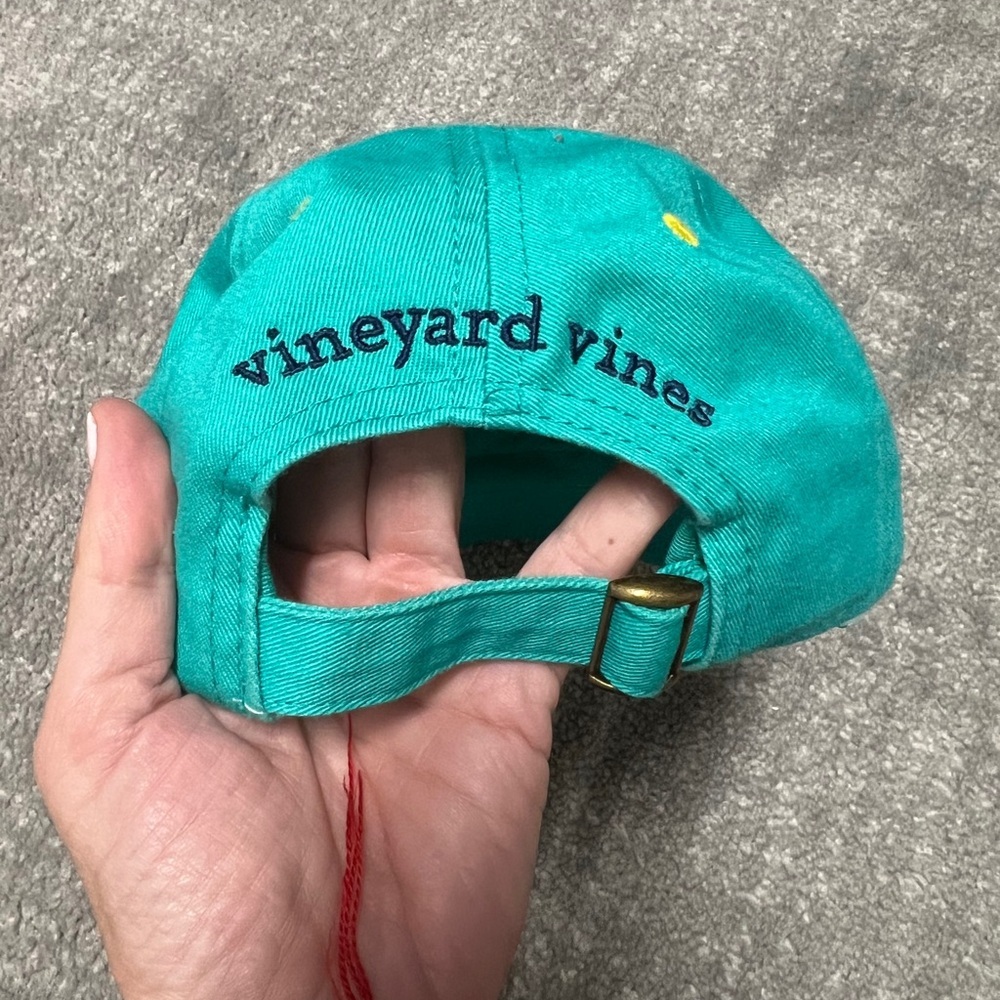 Vineyard Vines Teal Hat with Whale Logo - Picture 2 of 5